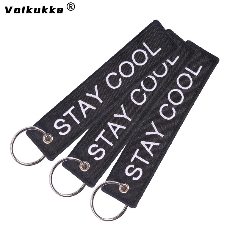 Awesome Everyday Stay Cool Double Sided Embroidery With Different Design Aviation Keychain Gifts Accessories Wholesale