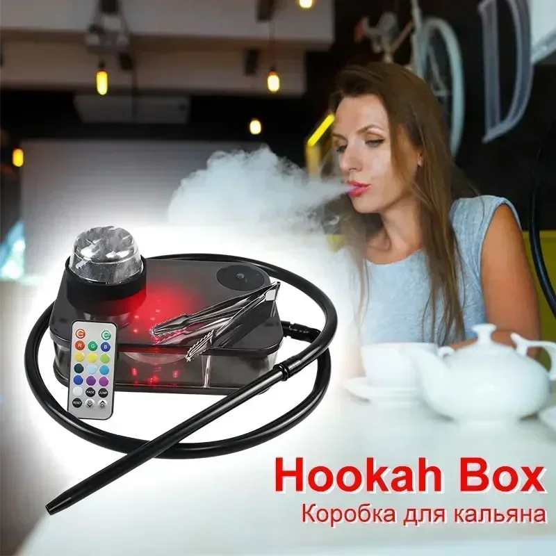 

Набор кальян с подсветкой со светодиодной подсветкой, акриловый кальян Nargila Cachimba, водопроводная трубка, аксессуары для курения кальян, подарок