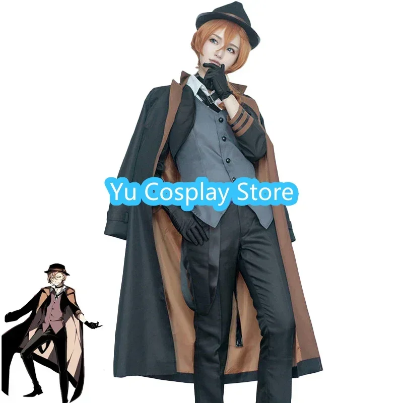 

Yu-Cosplay Chuya Nakahara Косплей Костюм Порт Мафия Аниме Косплей Chuya Nakahara Костюм Хэллоуин Униформа Костюмы