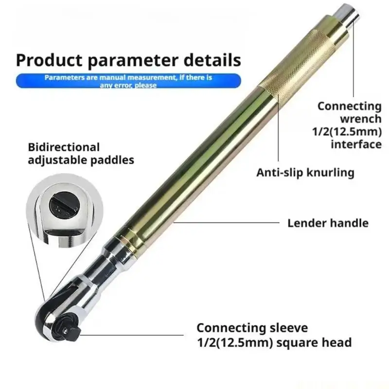 

J0MA Ergonomic Heavy Rotating Ratchet Extended Wrench Hand Tool Set For Vehicle Care With Extended Rod And Comfortable Hold