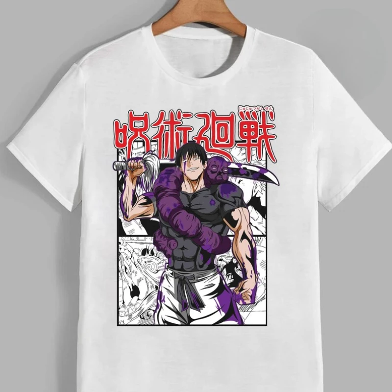 

Футболка Toji Fushiguro Jujutsu Kaisen, толстовка с рисунком аниме, подарки, летняя хлопковая мужская и женская футболка, уличная одежда, повседневная модная