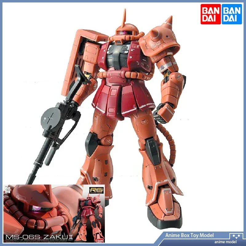 Gundam Bandai RG 1/144 MS-06S ZAKU II PRINCIPALITY OF ZEON  CHAR AZNABLE'S CUSTOM Action Assembly Model Mech Original Product