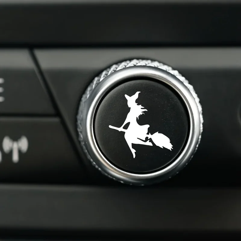 4 шт./компл. жуткий набор наклеек «Ведьма и летучая мышь» на Хэллоуин-водонепроницаемая съемная виниловая наклейка для ноутбука, декора автомобиля, декор на Хэллоуин