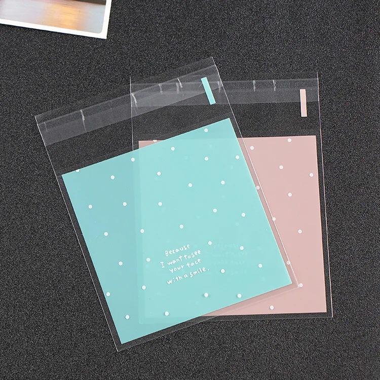 100pcs Transparent Plastic Bag Cookie Self-Adhesive OPP Bag for Wedding Birthday Party Jewelry Retail DIY Gift Packaging Pouch