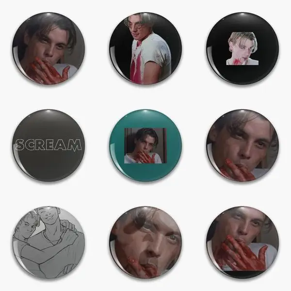 Billy Loomis Greatest Love Story And Stu In Scream It Soft Button Pin Customizable Jewelry Creative Lover Clothes Lapel Pin