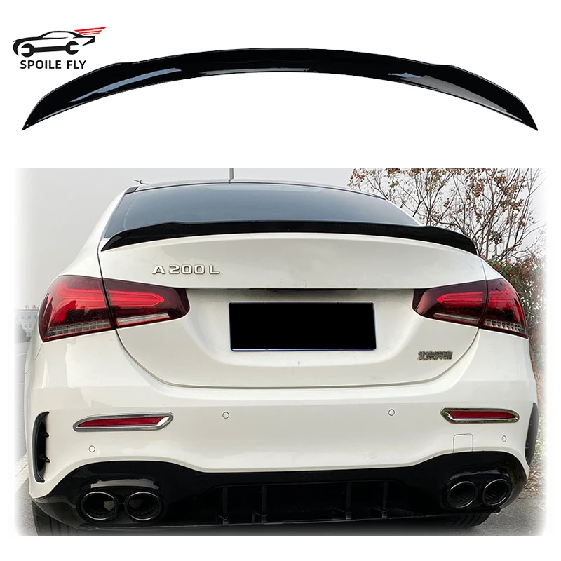 

2019 To Up For Mercedes-Benz A35 amg w177 A180 A200 Sedan spoiler Hihg Quality ABS Rear Wing Trunk Lid Cover Car By Glossy Black