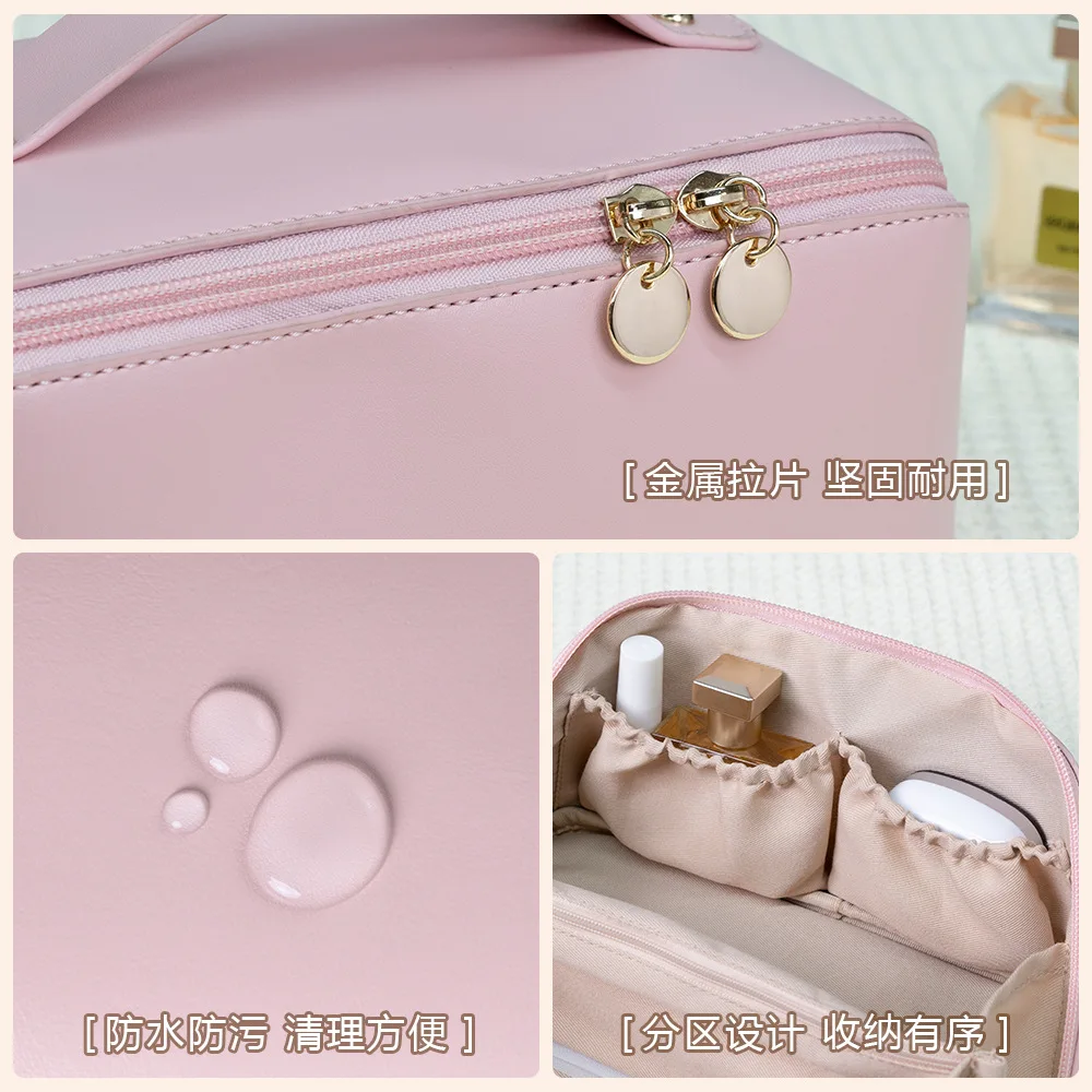 PU Portable Large Capacity Travel Cosmetic Bag Makeup Organizer Bag Student Girl Gift Travel Toiletry Bag Bags for Woman