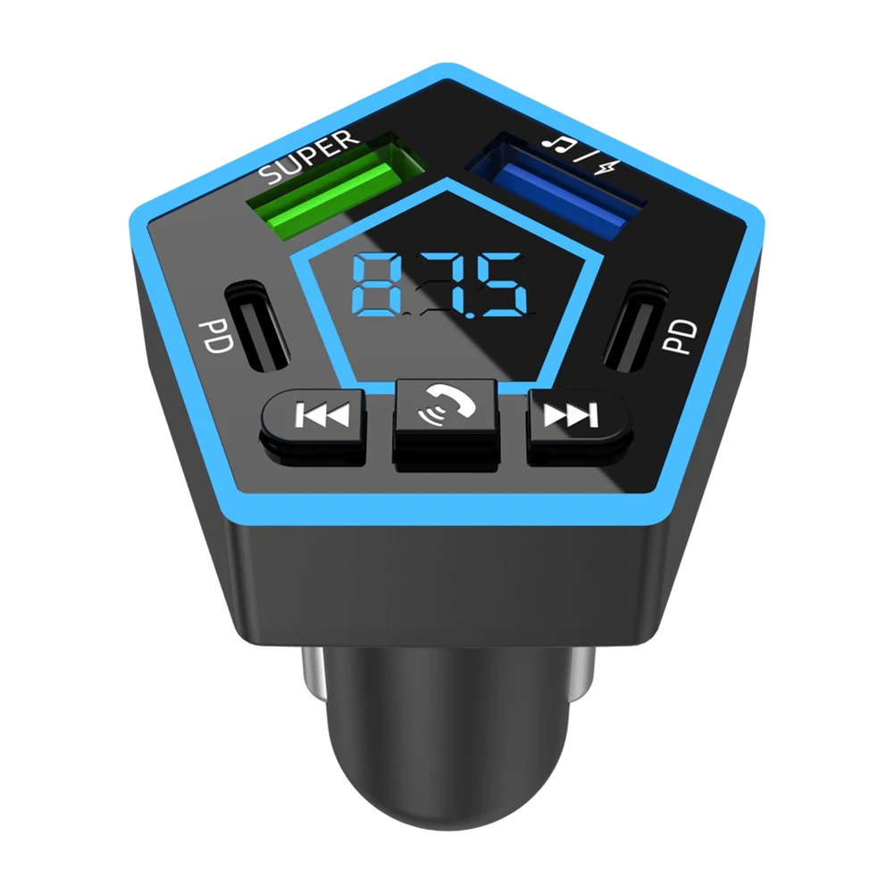 Driving Experience 4 Ports Car Charger Ambient Lighting Charger Black Compact Design High Universality Fitment