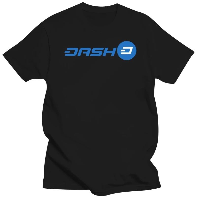 New Fashion Men'S Short Sleeve DASH Darkcoin Cryptocurrency logo t-shirt Crypto Hodl S-XXL Basic Tops