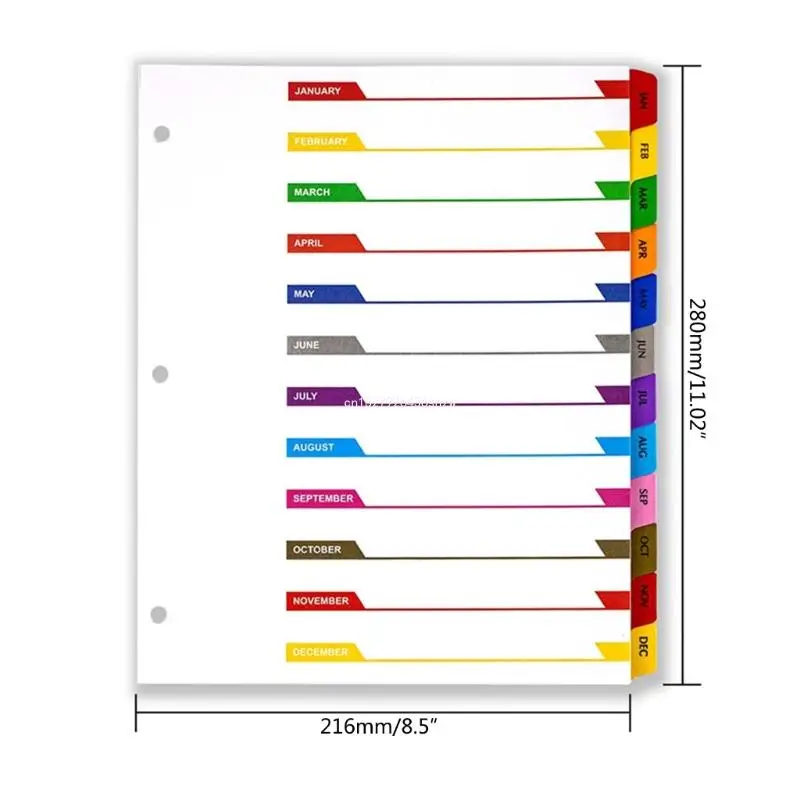 Index Dividers Convenient Binder Dividers for Note Taking Meeting Records Dropship