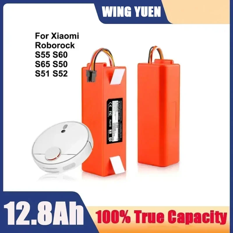 

BRR-2P4S-5200S 14.4V 12800mAh Robotic Vacuum Cleaner Replacement Battery For Xiaomi Roborock S55 S60 S65 S50 S51 S5 MAX S6 Parts