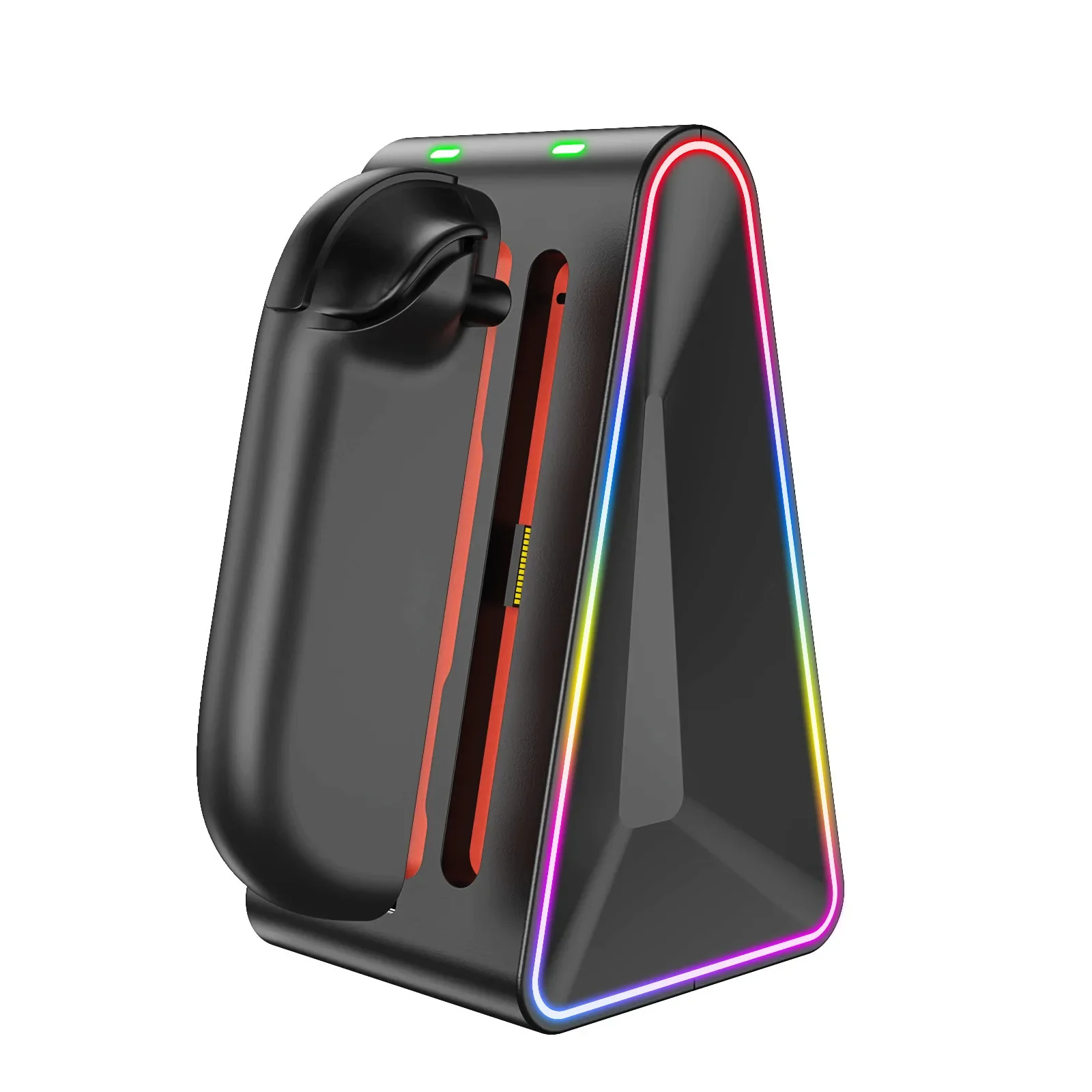 لوحدة تحكم Switch 2 / OLED/Lte مع مقبض شحن الضوء المحيط RGB Joypad شاحن وحدة التحكم اليسرى واليمنى 4 في 1 مجموعة