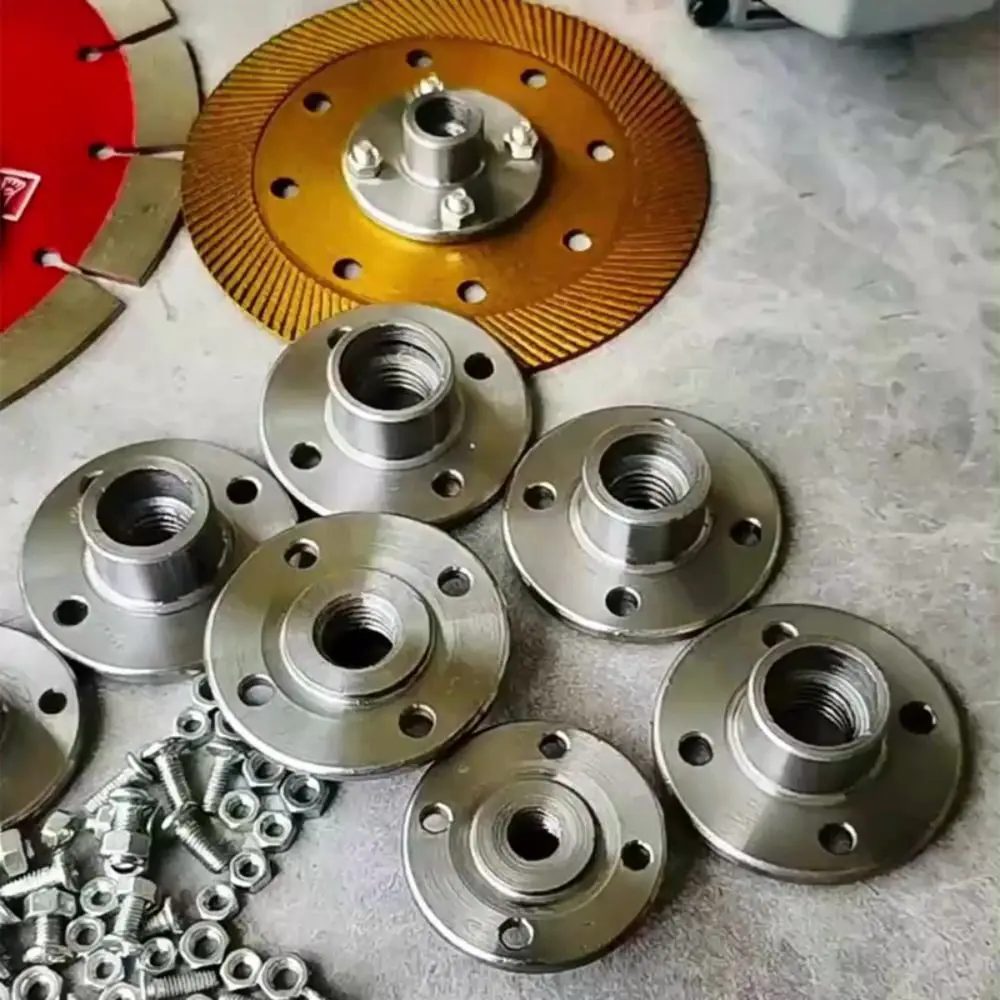 M10/M14/M16 Angle Grinder Flange Plate Metal Secure Clamping Grinder Disc Backing Plate Disc Positioning Round Plate