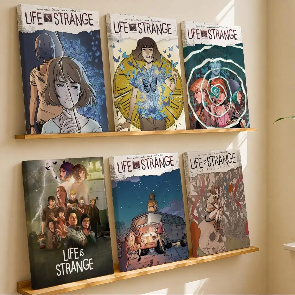 Story Adventure Game L-Life Is S-Strange Framed Wall Painting Canvas Art Poster with Solid Wood Frame for Living Room Home Decor