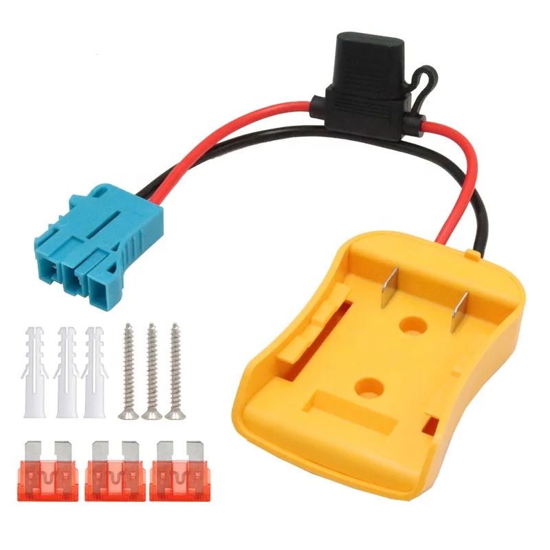 20V Power Wheel Adapter Power Wheel Battery Adapter Converter With Wire Harness Connector for DCB Li-ion Batteries