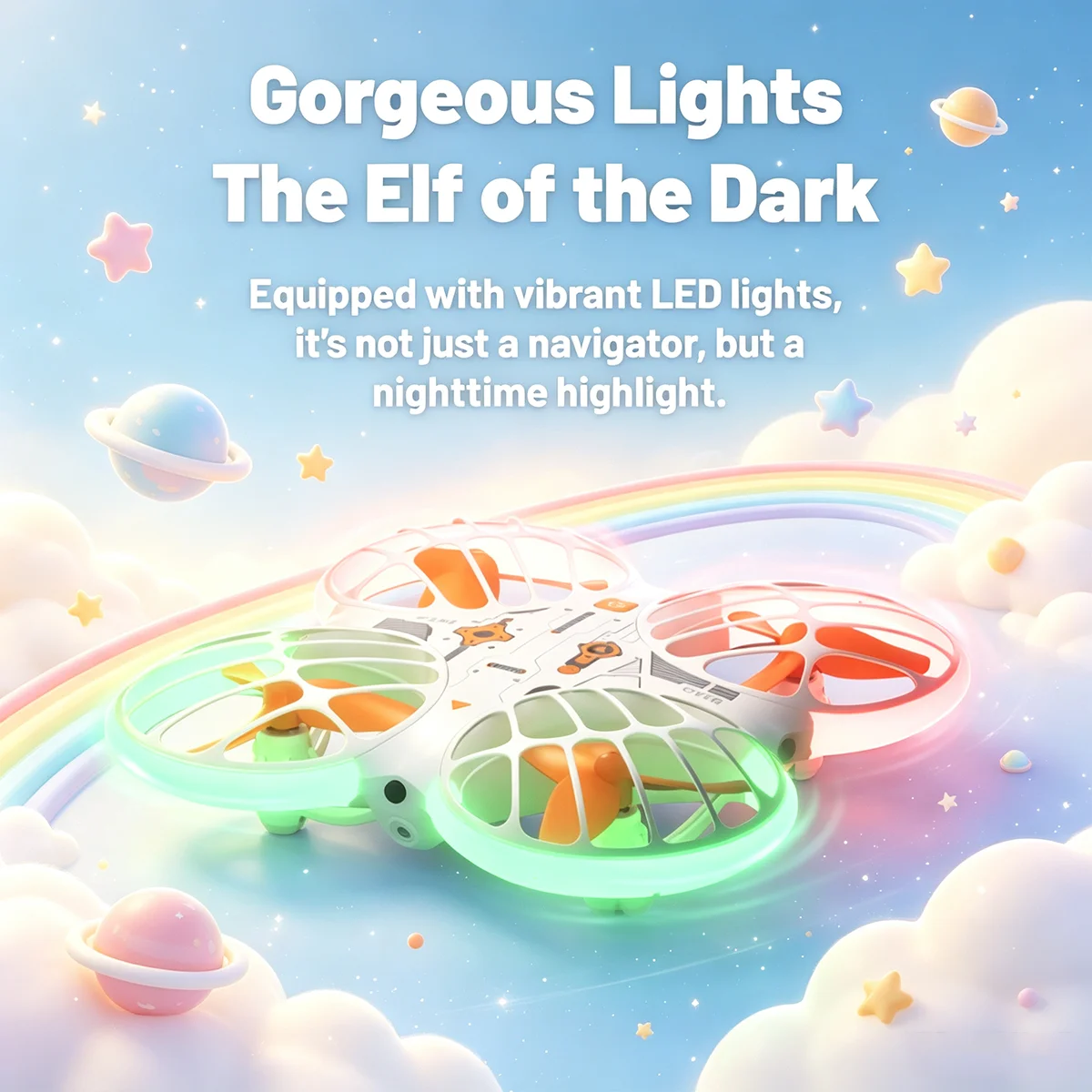 H122 Mini Drone With Gorgeous Lights HD Aerial Photography Cameras Security UAV RC Quadcopter Outdoor Toy Kid Birthday Gifts