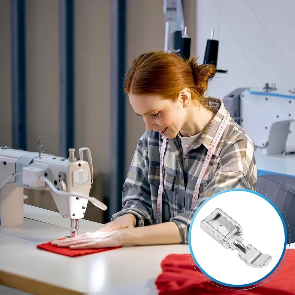 Zipper Presser 2 PCS/Set Foot Invisible Zipper Foot for Singer Brother Juki Low Shank Snap-On Sewing Machine Accessories