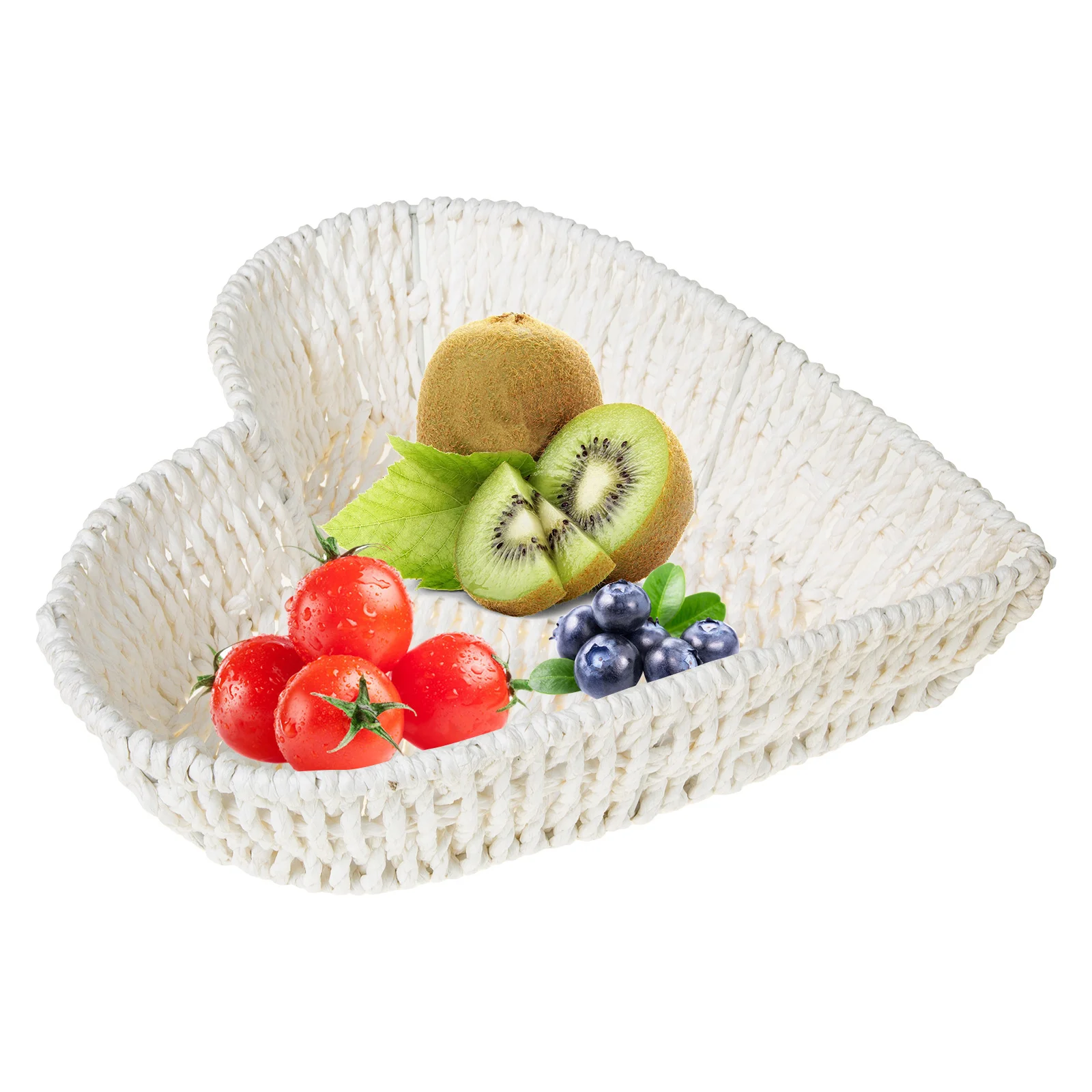 

Тарелка с фруктами в форме сердца, настольный поднос для хранения, высококачественный материал, прочный дизайн, компактный размер, кухня, ресторан, вечеринка, использование