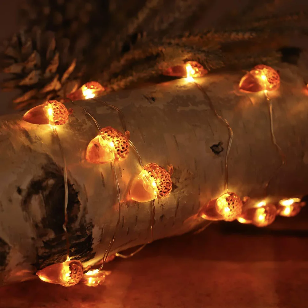 

Remote Control Pine Cone String Light Warm White Led For Home Garden Party Patio Decoration Multi-Function String Light