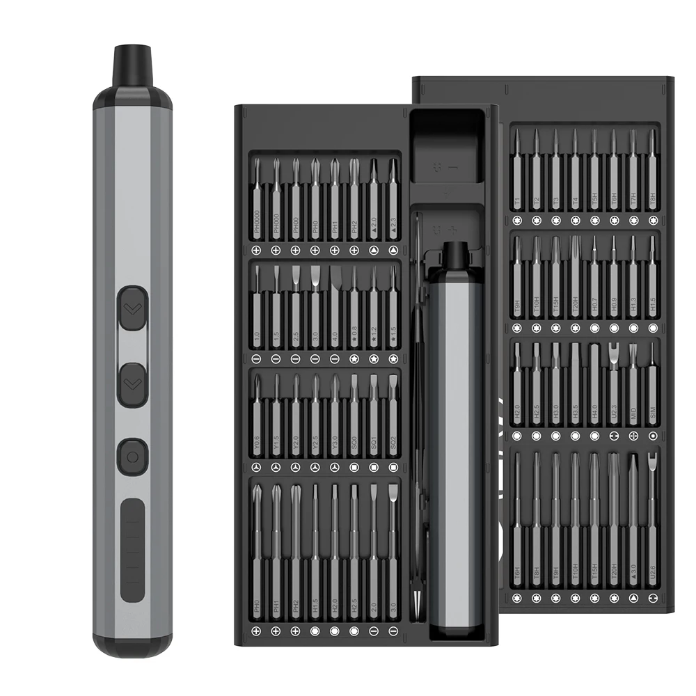 Mini Precision Electric Screwdriver Grupo Power Repair Tool 64 Magnetic Torx Phillips Drill Bits Torque Settings 68 em 1