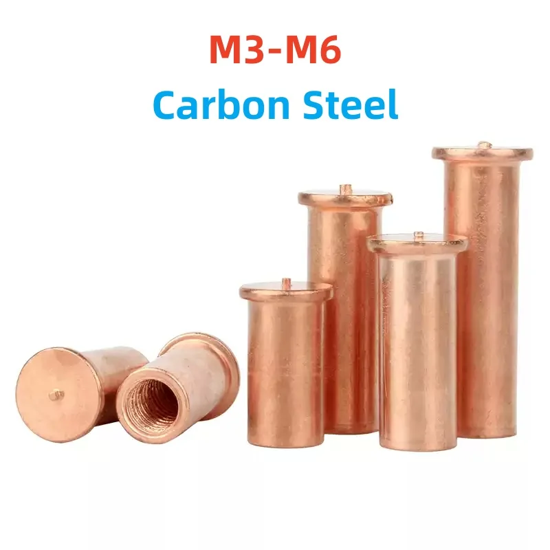 

Carbon Steel Copper Plated Welding Stud Standoff Screws M3 M4 M5 M6 Thread Connector Stud Welding Screw Length: 5-30 mm