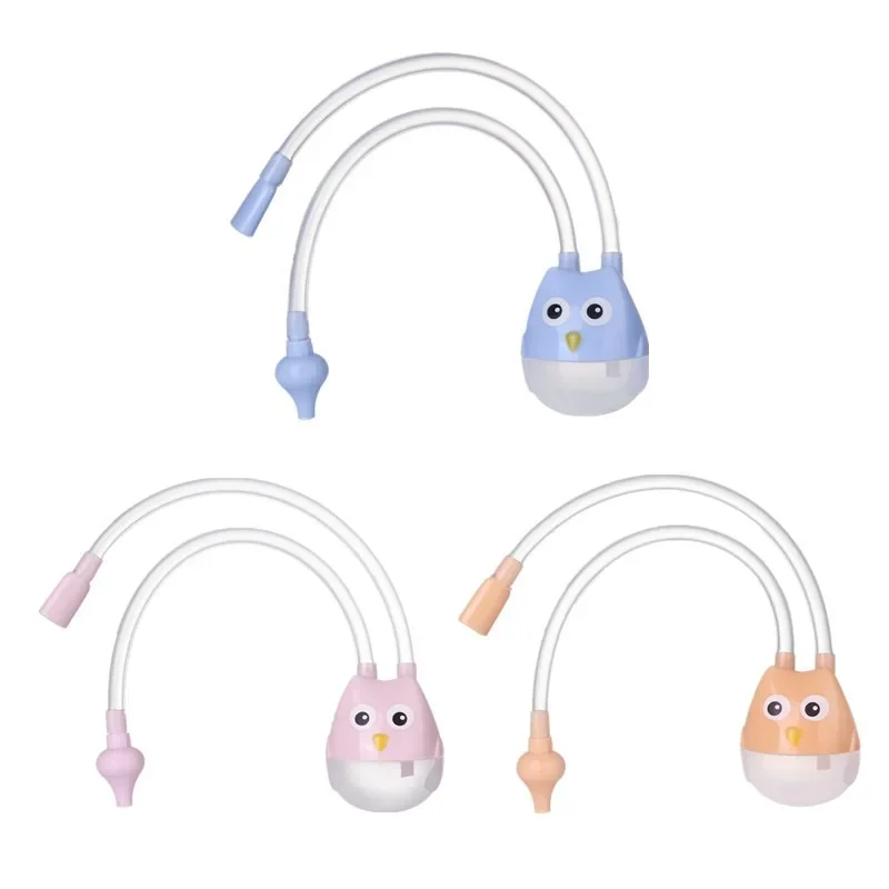 Newborn Baby Nasal Aspirator Mouth Suction Type Nasal Absorption Cleaner for Infant Anti-reflux Silicone Booger Suction Pipe