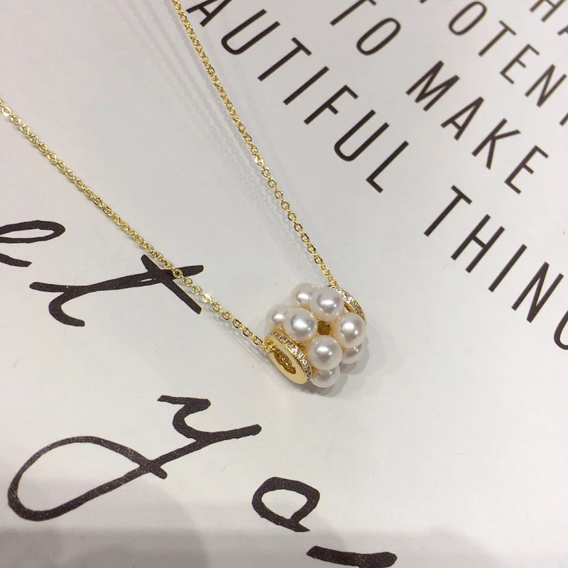 

Ювелирные изделия с подвеской из натурального пресноводного жемчуга с несколькими ведрами