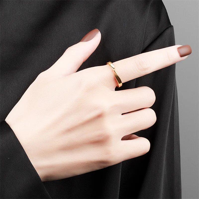 الحد الأدنى موضة خواتم فضية اللون المرأة العصرية الإبداعية غير النظامية حفلة عيد ميلاد مجوهرات اكسسوارات هدايا