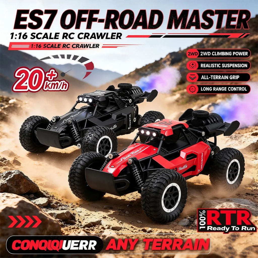 1:16 Upgraded PRO Remote Control Car 2.4G High Speeds Off-Road RC Monster Truck with LED Lights Electric RC Car Adults Kids Toys