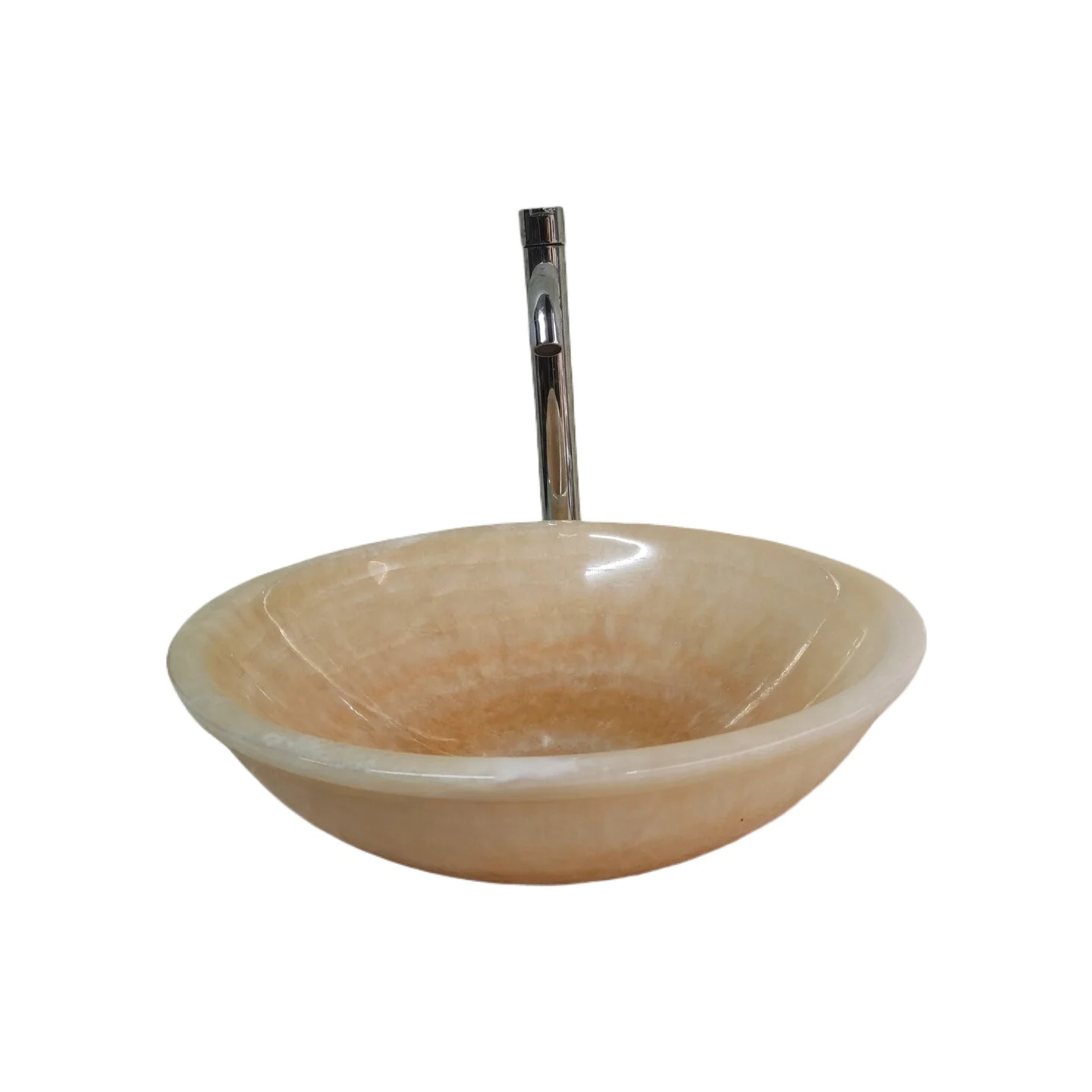 Natural rice topaz platform basin with round edge super bright jade wash basin bathroom sink can be customized