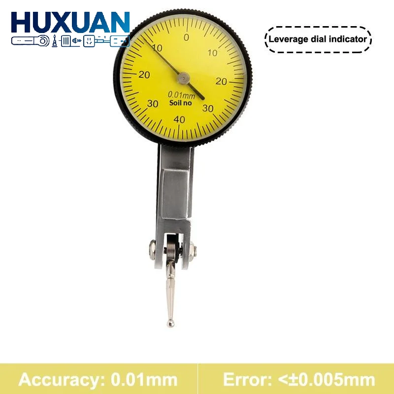 0-0.8mm Level Gauge Scale Precision Dial Test Indicator Digital Dial Indicator Universal Flexible Magnetic Base Stand Holder