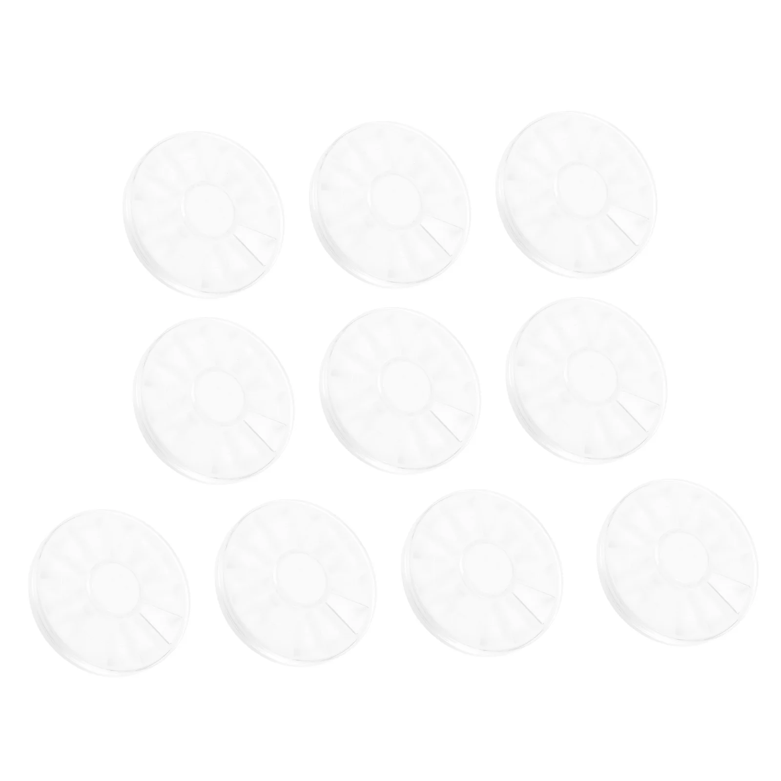 

10Pcs Watercolor Pigment Round Plates Plastic Packaging Durable for Painting Tool Art Supplies and Pigment Packaging Dish