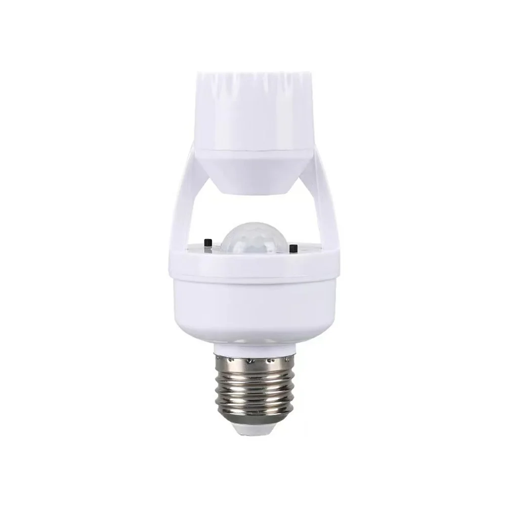 Motion Sensor Light Socket E26/E27 Screw Bulb Holder Adapter Light Control Indoor for for Porch Basement Storage Room 2PCS