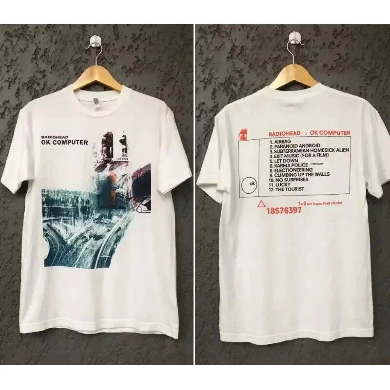 Introducing The Radiohead OK Computer Retro Album T-Shirt Featuring Tracklist Design This Unisex Band Tee Is Perfect for Fans