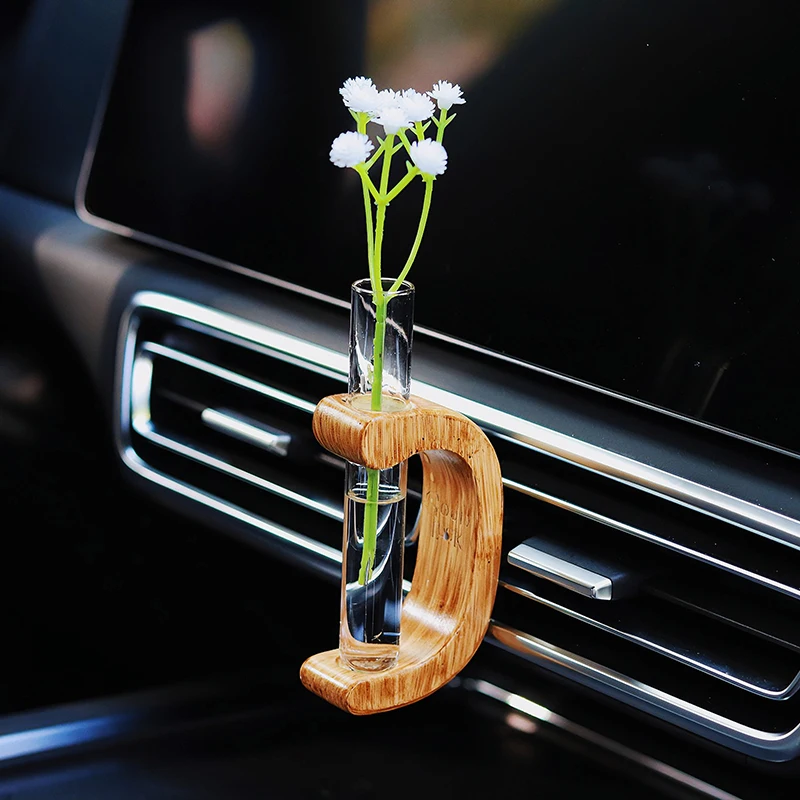 Auto Luft auslass Parfüm Blumen arrangement Flasche Auto Lufter frischer leeres Glas Parfüm Diffusor Flasche Aroma therapie Dekoration