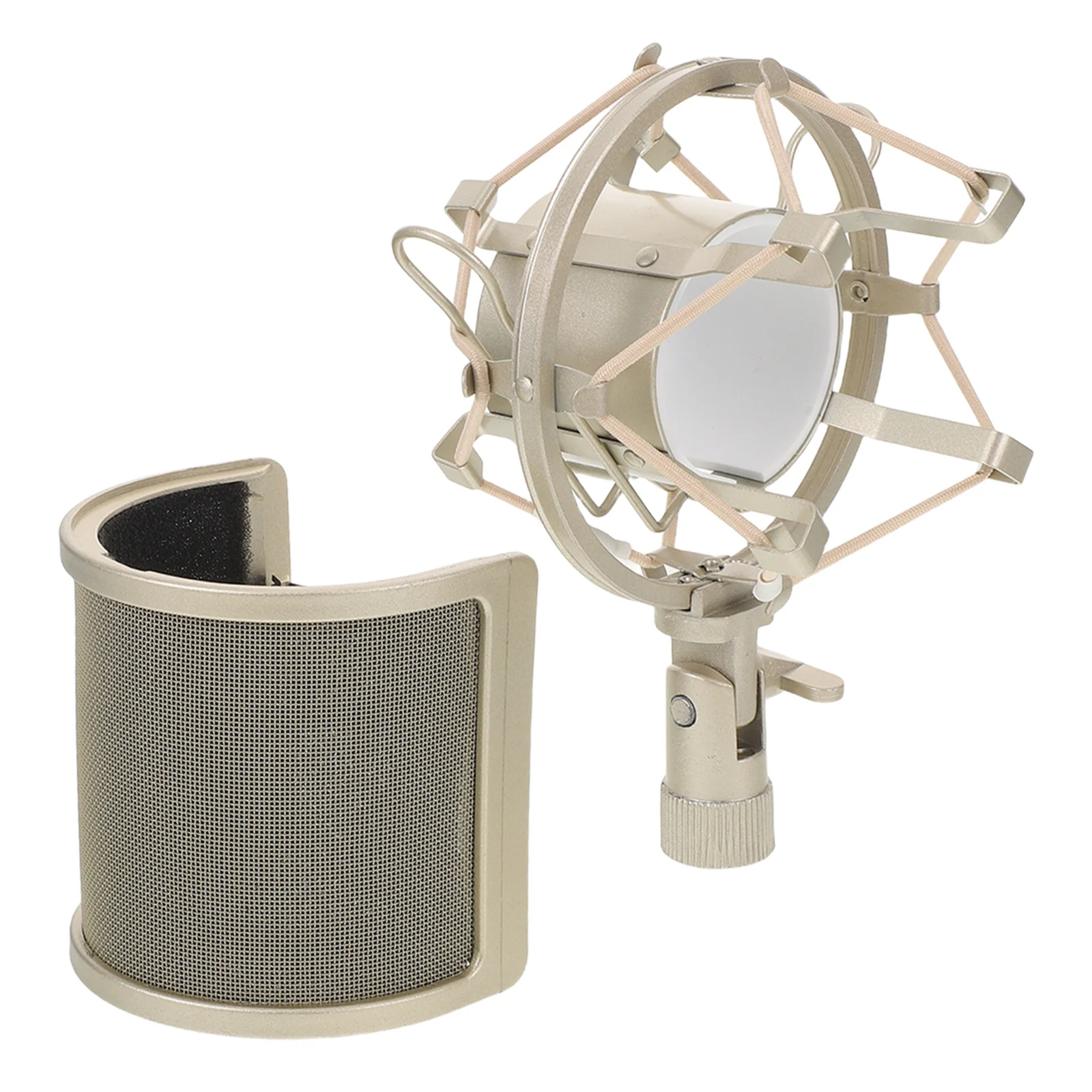 

1Set U-Shaped Microphone Pop Filter Shock Mount Noise Reduction Recording Studio Mic Accessories Microphone Anti Vibration Frame