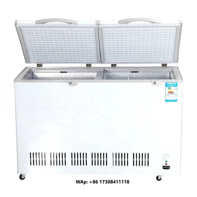 410L Deep Double Door Chest Domestic Freezer Prices for Sale Made in China