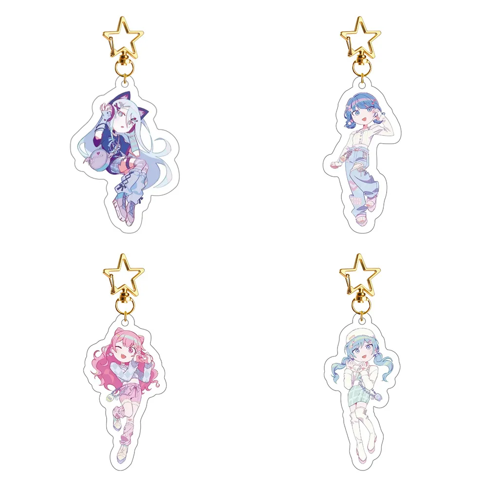 Cartoon Anime Figures Kagamine Rin Acrylic Keychain Pendant Bag Keychain Accessories Children Holiday Birthday Gift Decoration