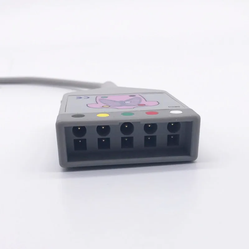 Compatible with VM6VM8 monitors 12-pin 5-lead ECG lead cable Main cable