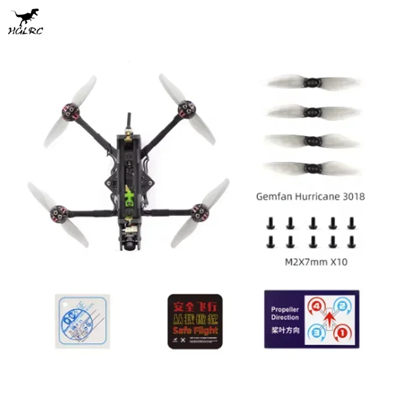 HGLRC Rekon3 1S 3 pollici a lungo raggio 18650 Super lunga durata FPV Drone SPECTRE 10A AIO Caddx Ant 1202.5 KV11000 Motore