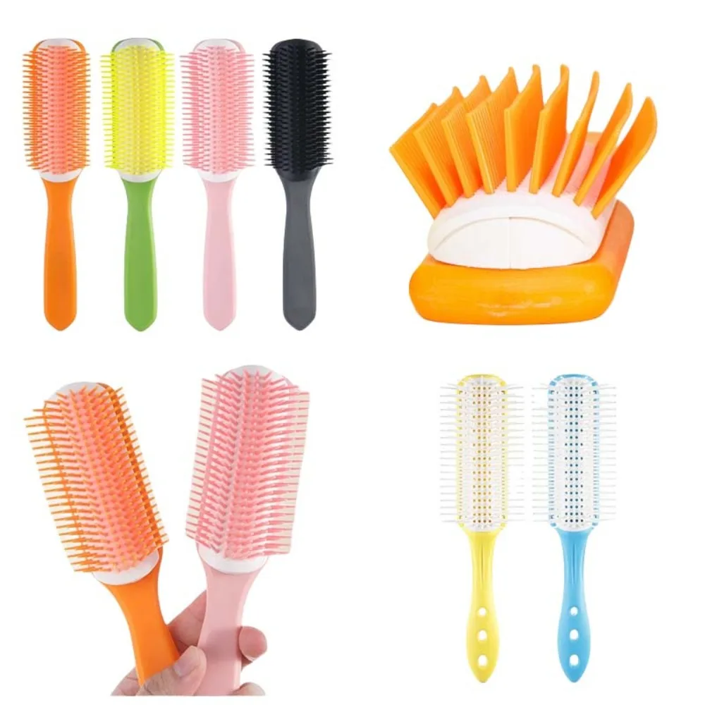 

Handle Hollow Air Comb Scalp Massage Dual Use of Dry and Wet Portable Comb Nine Row Comb Hairdressing Hollow Hair Brush Women