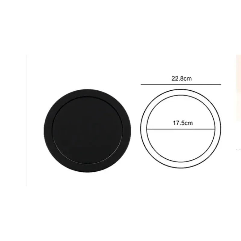 Round Rectangle Flush Flip-top Swing Cover Lid Trash Waste Chute Kitchen Bath Countertop Grommet Matte Black