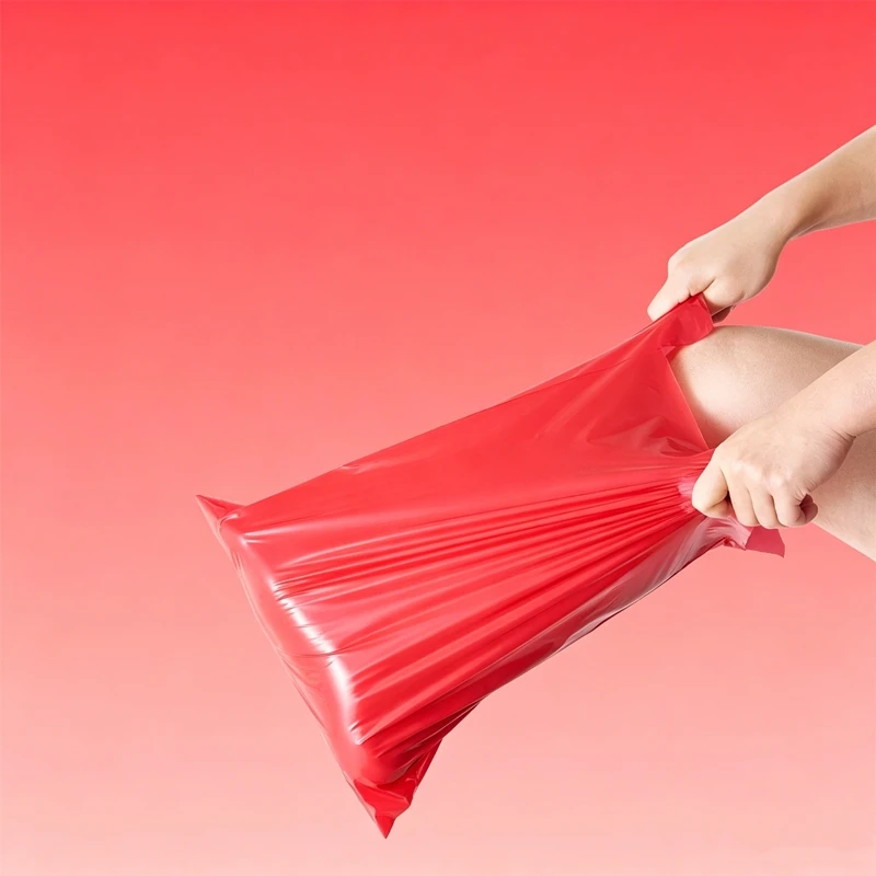 50Pcs New Mail Bag Bright Red Express Clothes Storage Thicken Poly Mailing Bag Waterproof Postal Courier Envelope Shipping Bags