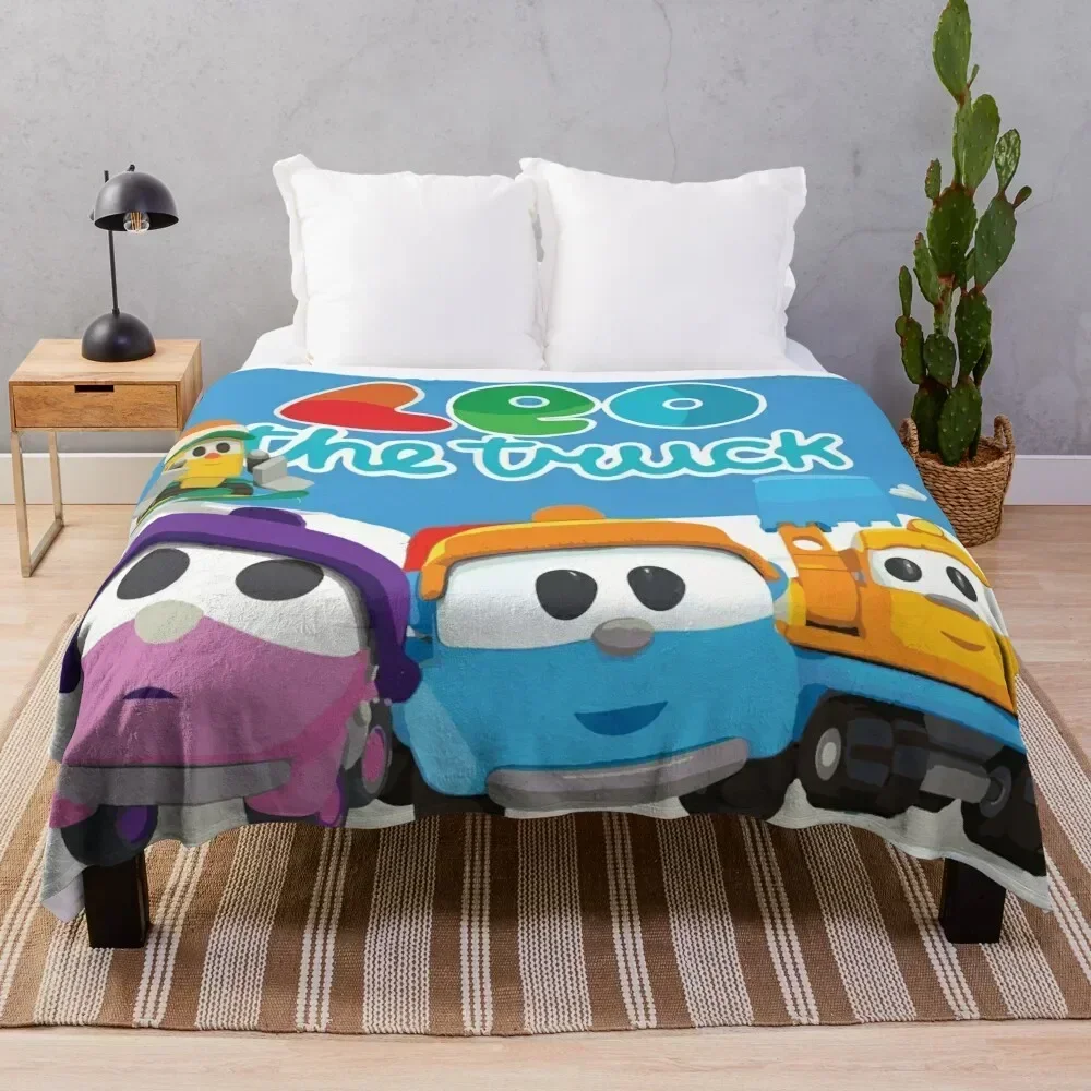 

LEOthe truck, lift, scoop, and leah winter fun holiday Throw Blanket blankets and throws Luxury Thicken Softest Polar Blankets