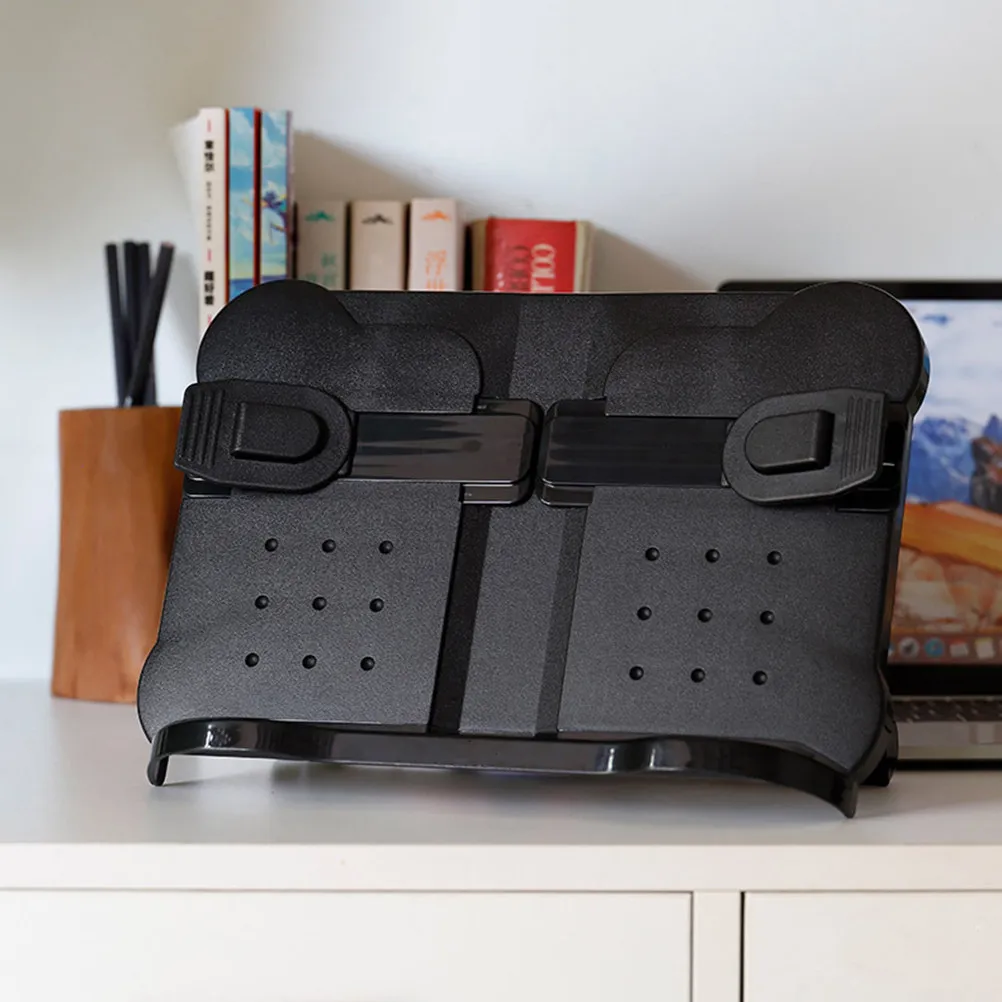 1Pcs Book Holder Adjustable Height Reading Rack Stable Non-Slip Silicon Pad Book Clip Hands Free Reading Stand for Desk