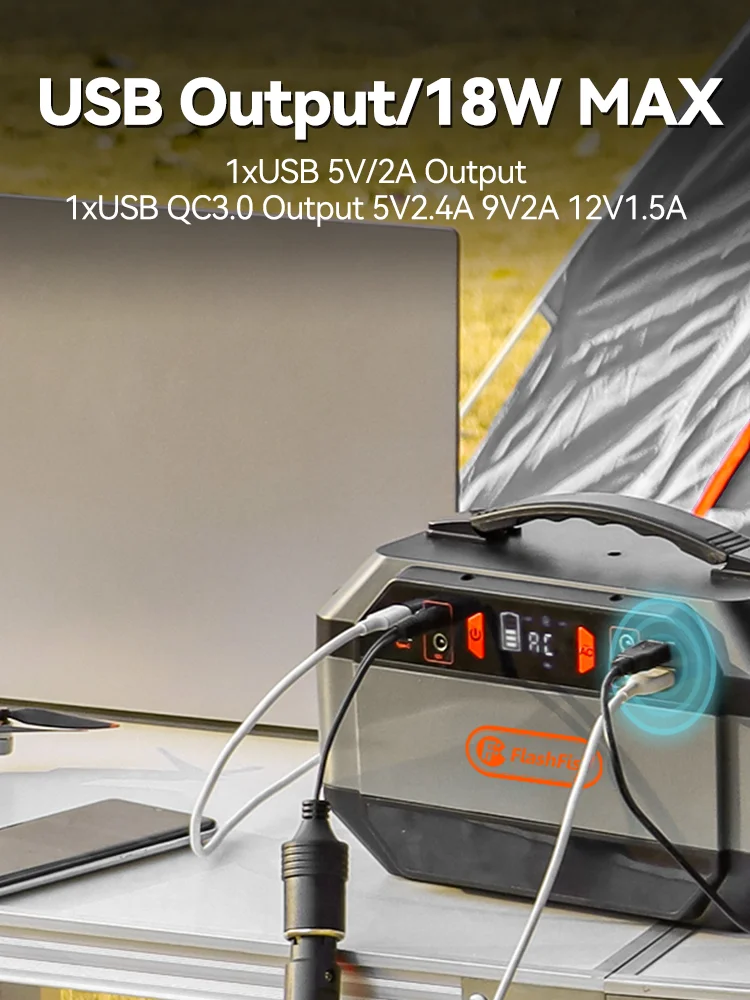 Imagem -04 - Flashfish Gerador Solar 288.6wh Estação de Energia Portátil 78000mah 3.7v ac 230v 330w para Outdoor Camping Power Supply ff