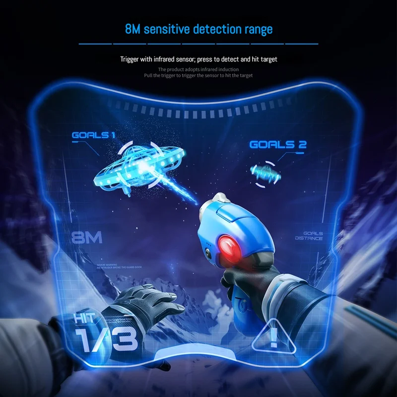 Inductie Vliegende Schotel Drone Obstakel vermijden Quadcopter Helikopter met LED-verlichting Handbediening Gebaarsensor RC-vliegtuigen