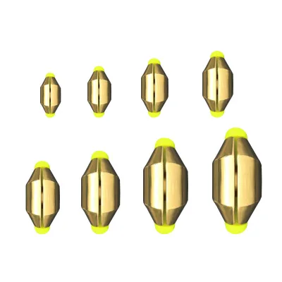 Lot 5 Pieces Accessories for Fishing Copper Weight Down Sinker Water Bronze Materials Float Balancer Gold Color