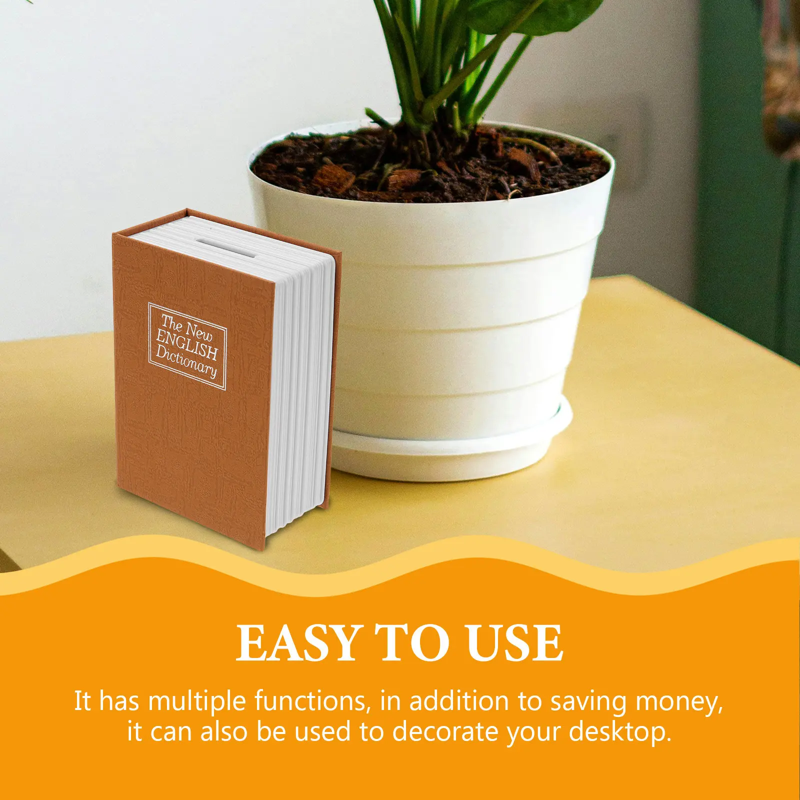 Book Safe Lock Box Vintage Book Piggy Bank Coin Jar Small Safe Box Children Coin Container Decorative Saving Pot