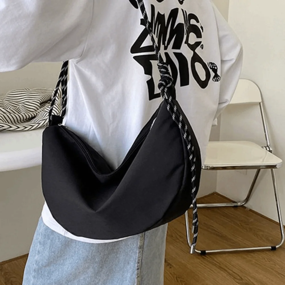

Casual Nylon Rope Nylon Crossbody Bag Solid Color Fashion Shoulder Bag Casual Multifunctional Messenger Bag Travel